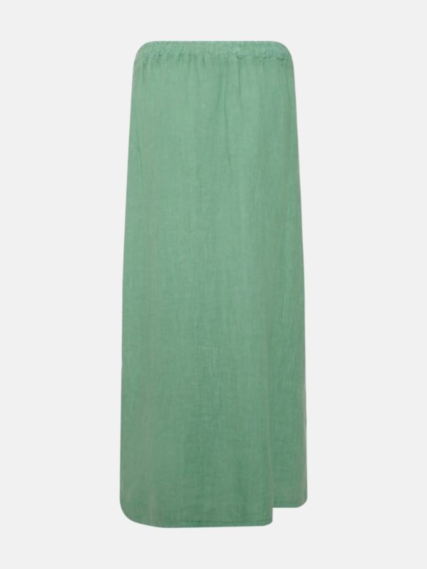 Hildur, Long Skirt, Linen - Dusty Mint 2